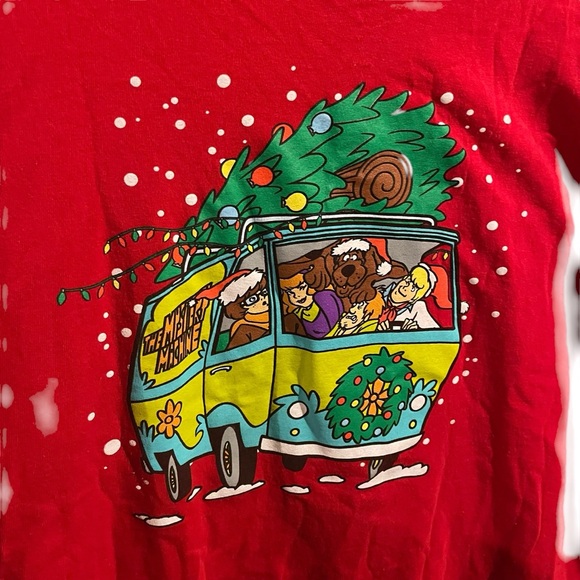 Scooby Doo and Gang Mystery Machine Christmas Tree T Shirt Size 3XL - Picture 2 of 4